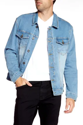 Slim Fit Classic Trucker Jean Jacket - Medium Blue Wash