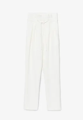 Solid Ankle Length pants with drawstrings