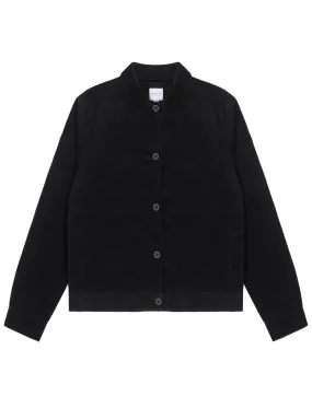 Sunspel Womens Corduroy Boxy Jacket Black