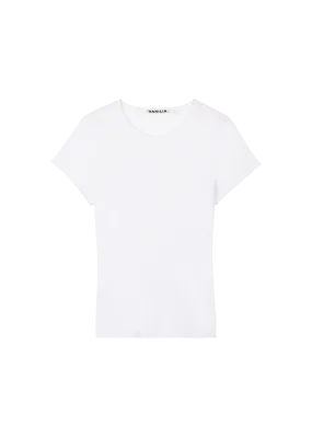 T-shirt Rib jersey slim t-shirt