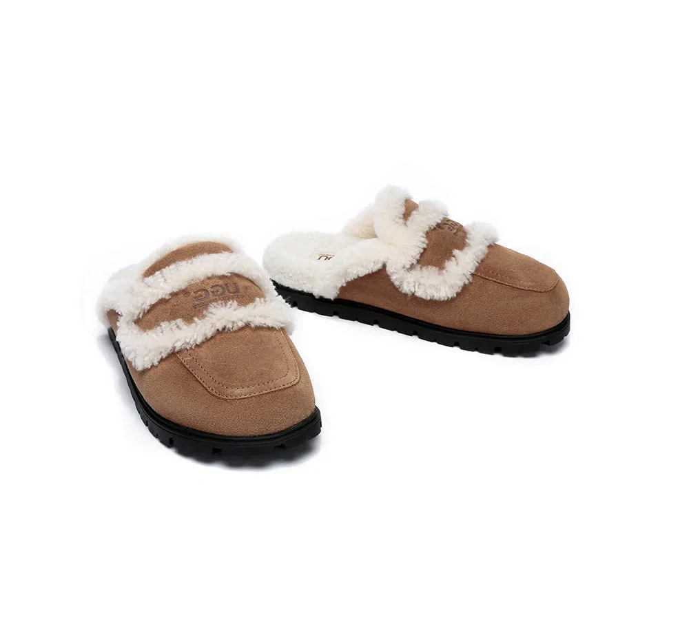 UGG AUSTRALIAN SHEPHERD Ugg Slippers Sheepskin Wool Shearling Lined Remi