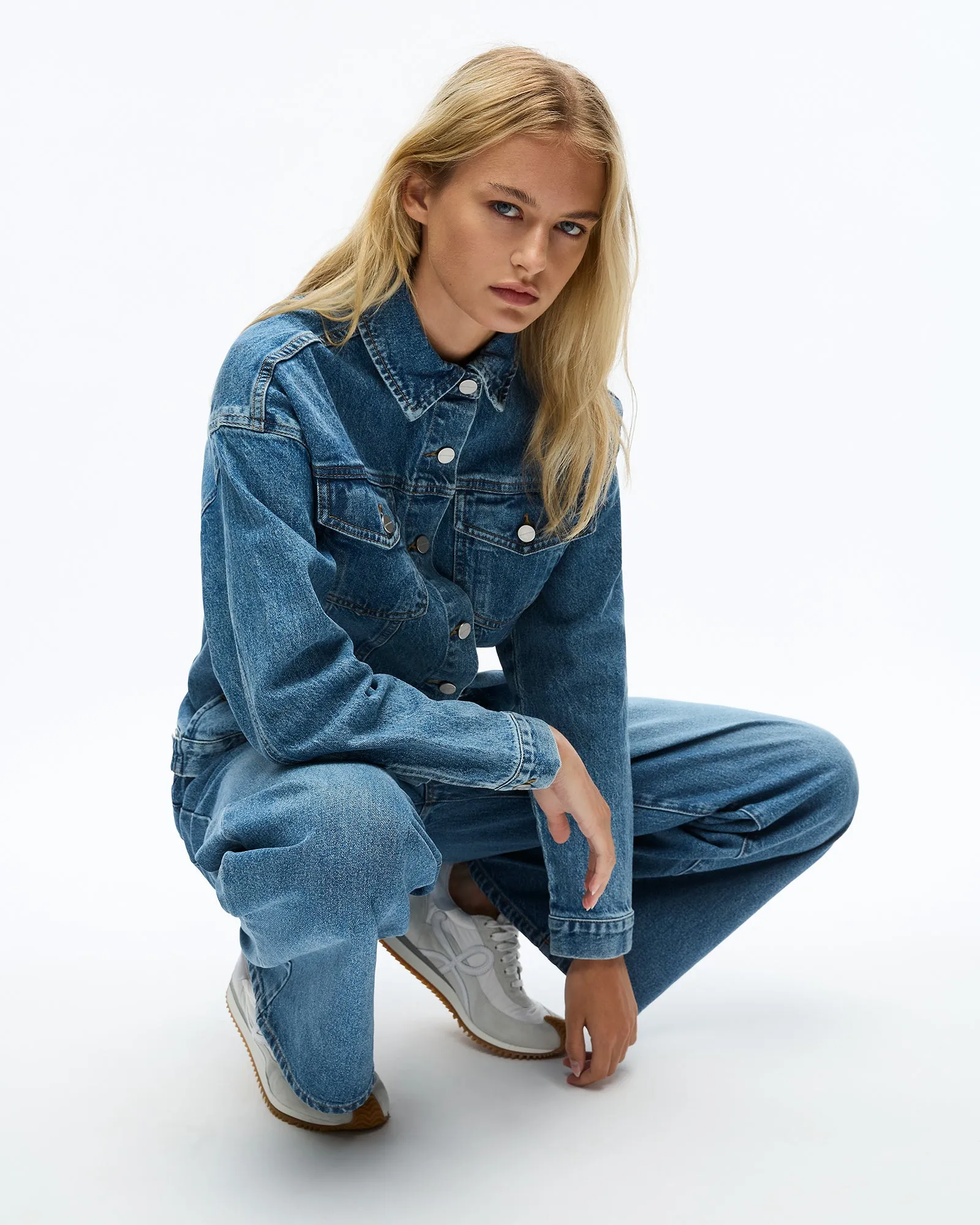 UNISEX DENIM JACKET - MID INDIGO