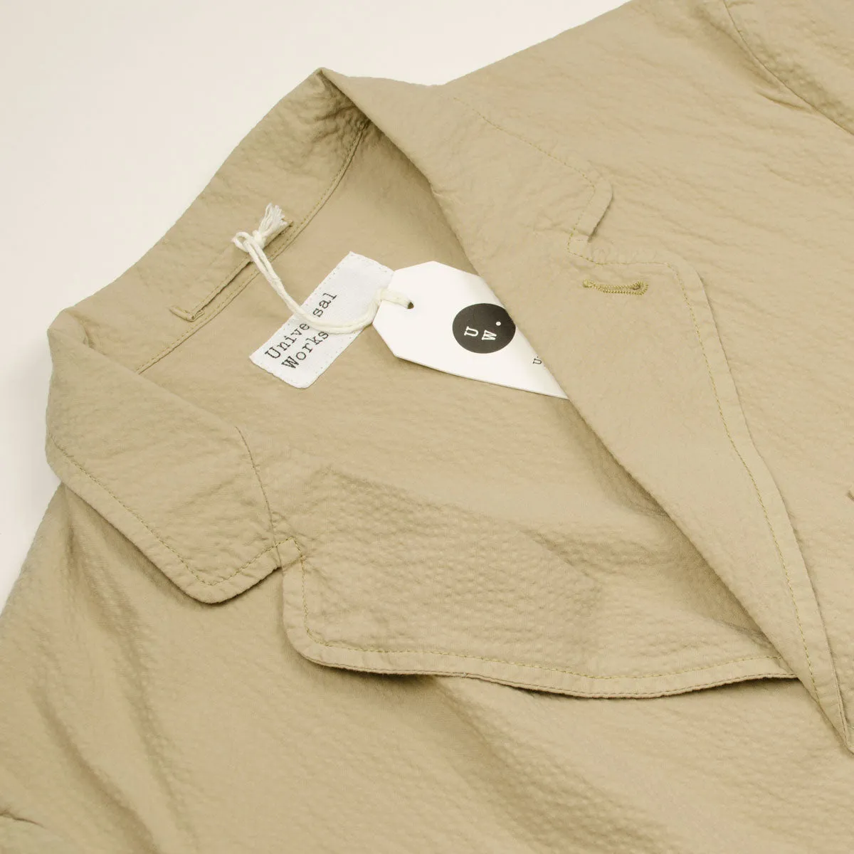 Universal Works - Three Button Jacket Seersucker II - Summer Oak