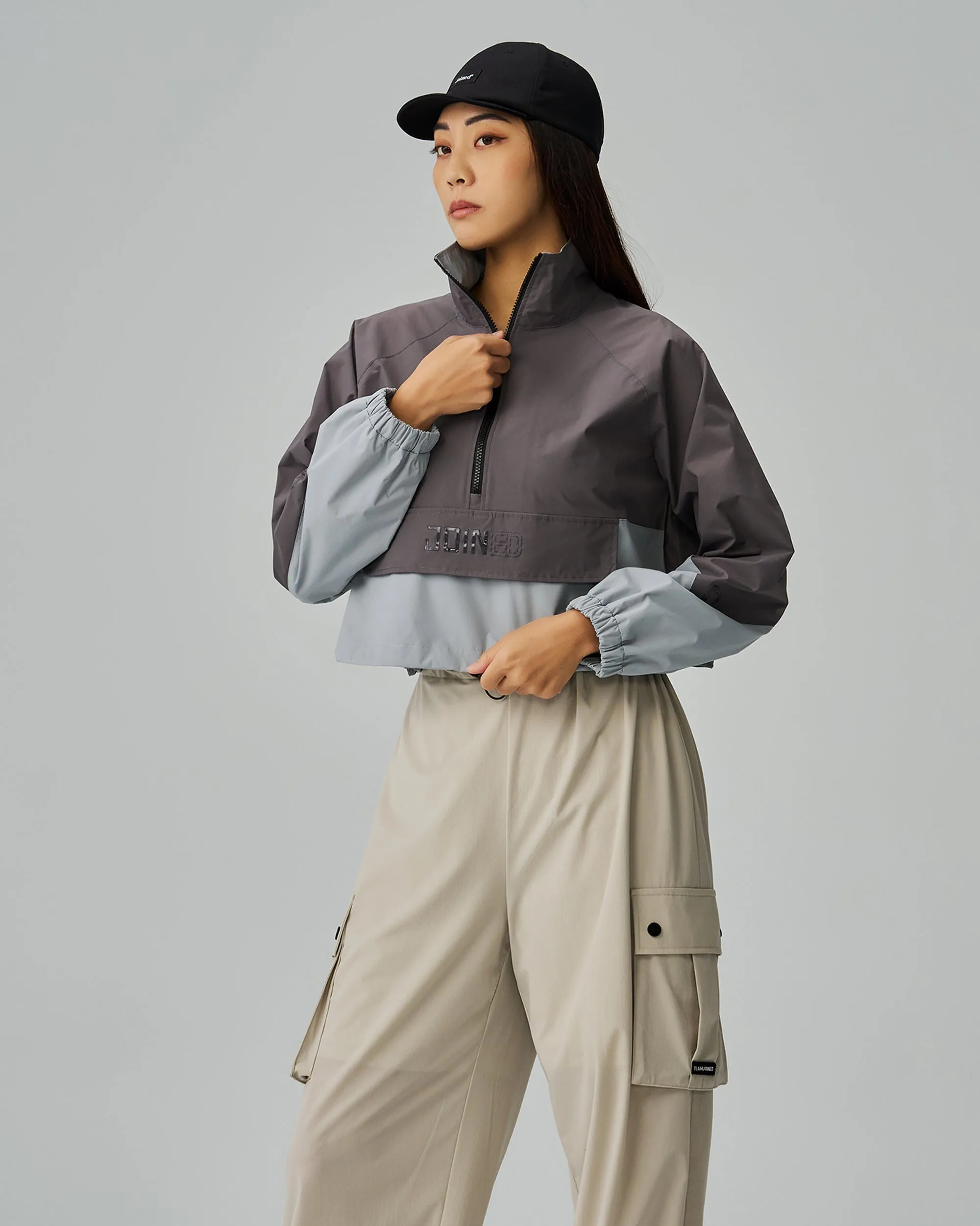 Women Pocket Windbreaker Top