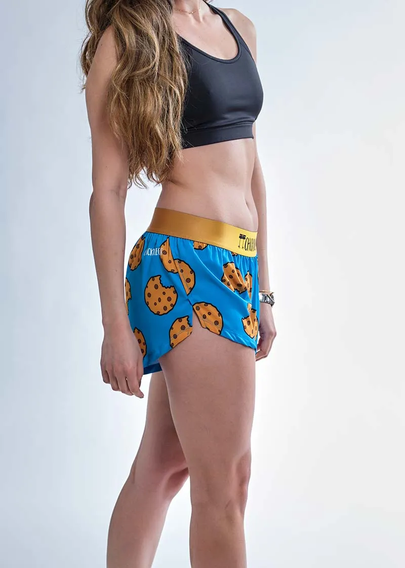 Women's Chocolate Chip Cookies  1.5" Split Shorts