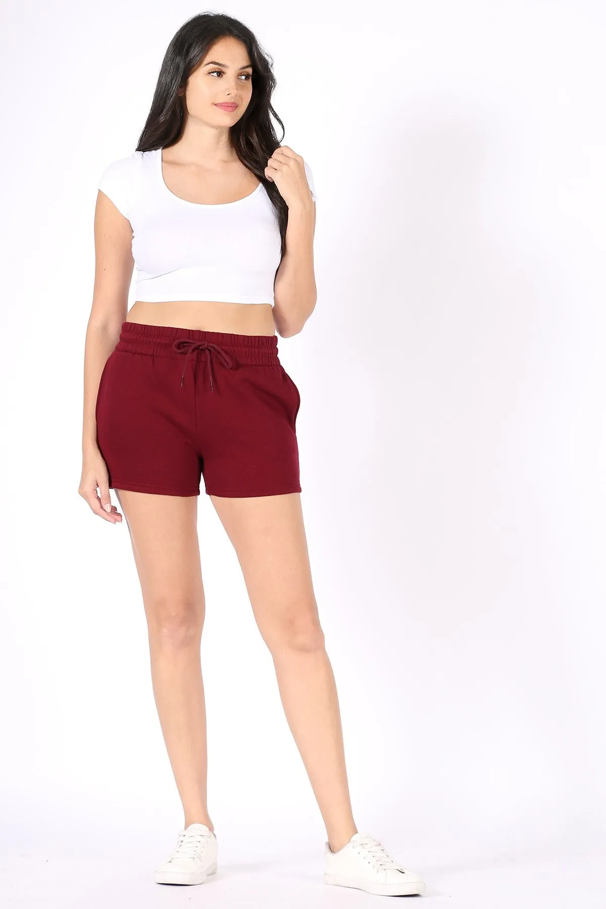 Women's Solid Fleece Lounge Sweat Shorts