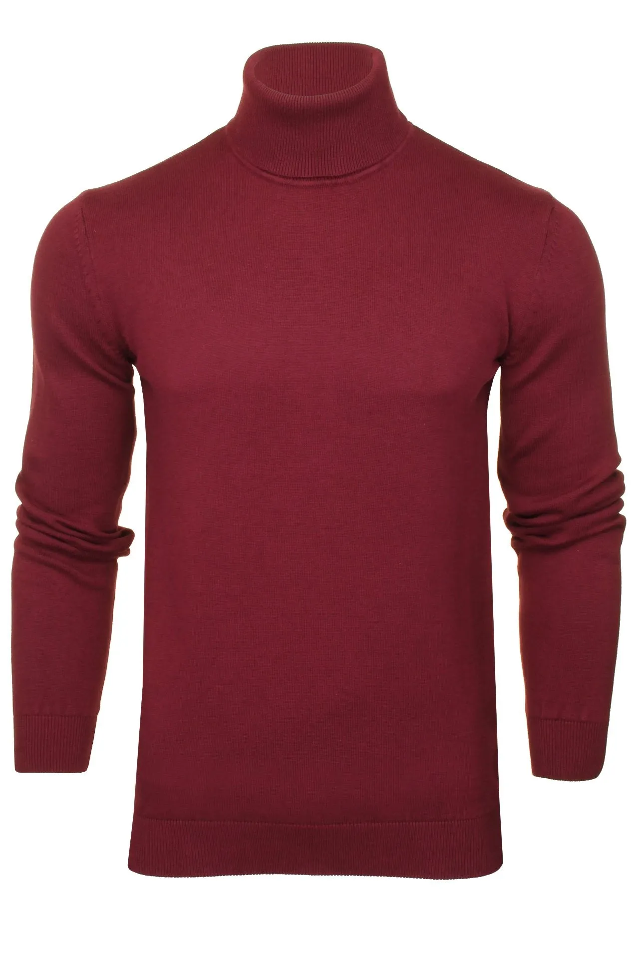 Xact Mens Roll Neck Jumper - 100% Cotton - Long Sleeved