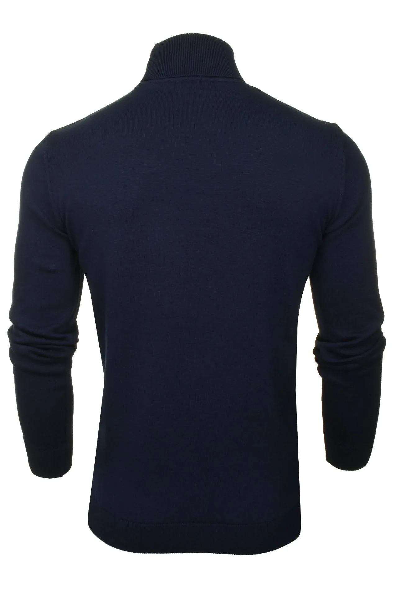 Xact Mens Roll Neck Jumper - 100% Cotton - Long Sleeved