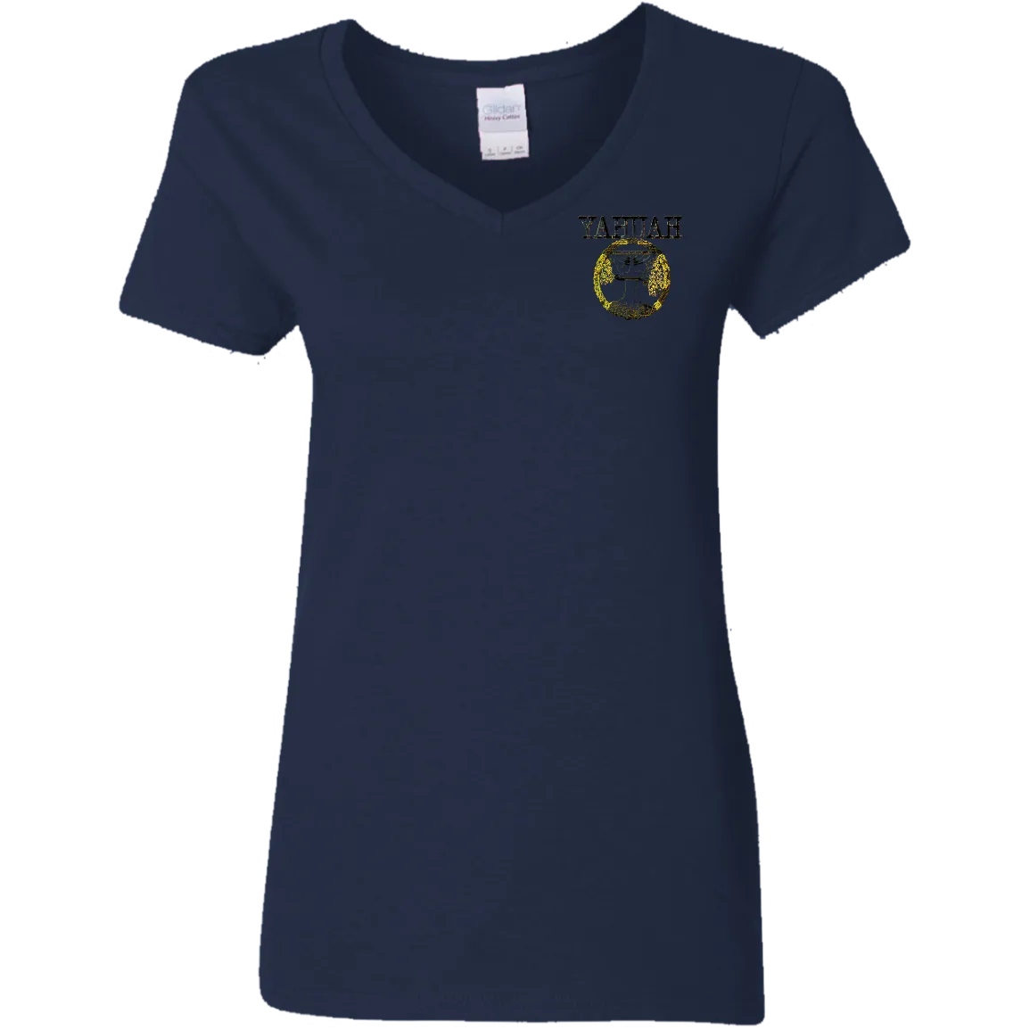 Yahuah Yahusha 04 Ladies Designer V-neck Cotton T-Shirt (4 Colors)