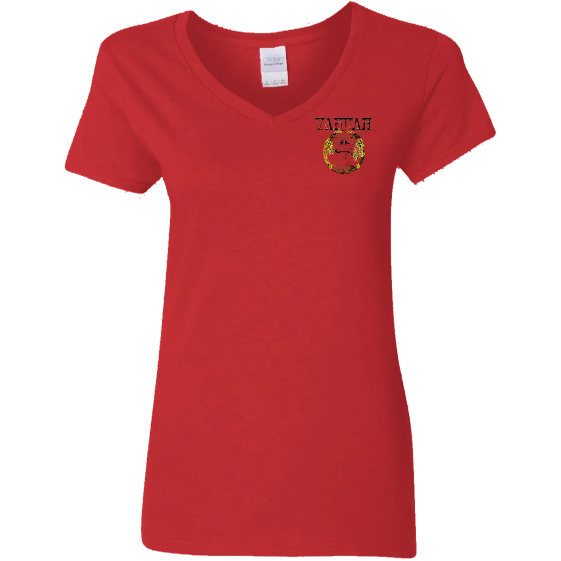 Yahuah Yahusha 04 Ladies Designer V-neck Cotton T-Shirt (4 Colors)