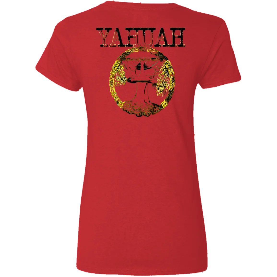 Yahuah Yahusha 04 Ladies Designer V-neck Cotton T-Shirt (4 Colors)